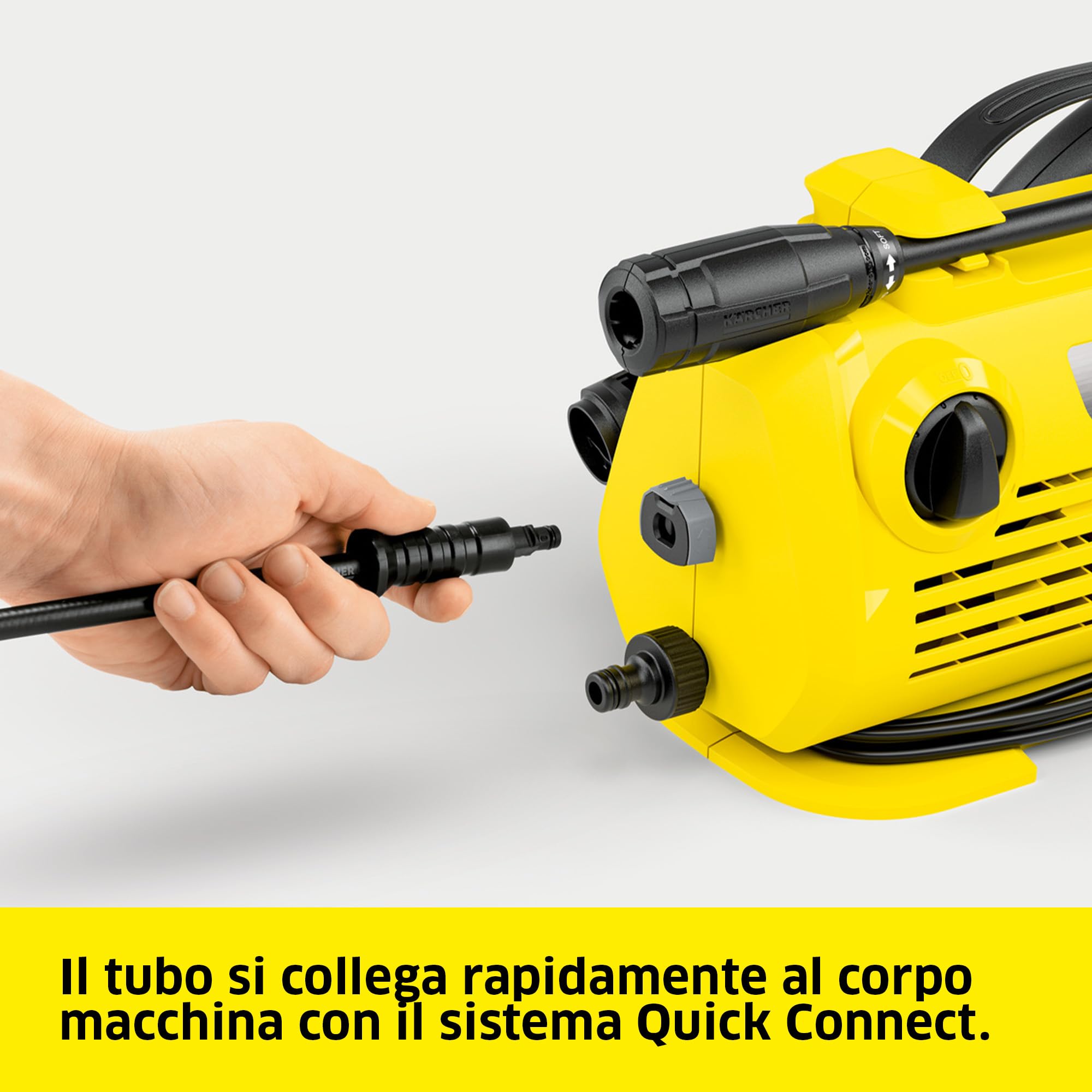 Kärcher Idropulitrice K 2 Horizontal VPS, Pressione max 110 bar, Portata 360 l/h, Area di lavoro 20 m²/h, Filtro acqua premontato, Peso 3,5 kg, + Tubo, Pistola ad Alta Pressione, Lancia Vario Power