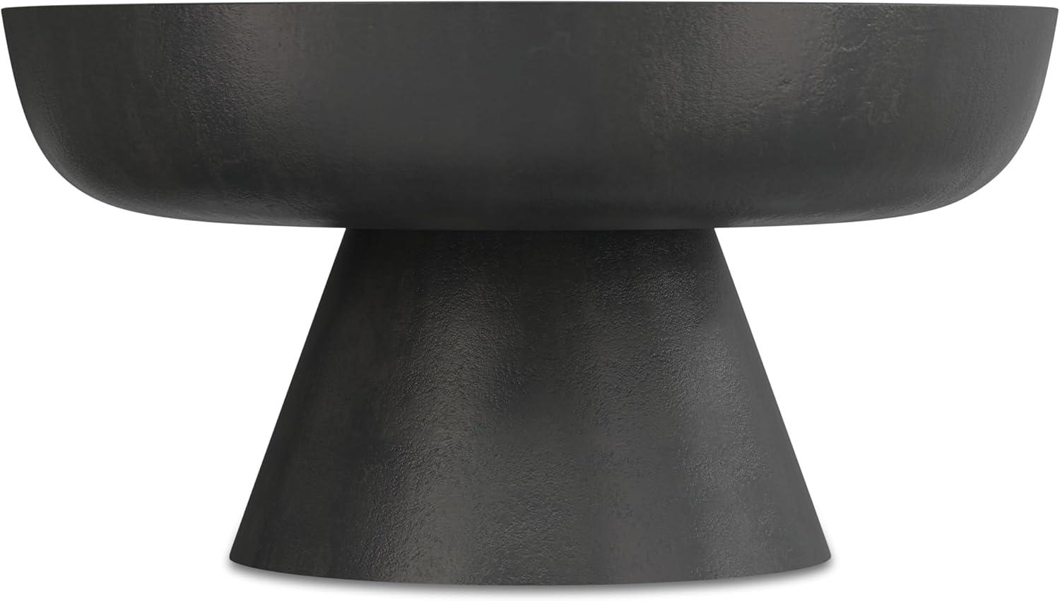 SIMPLIHOME Charmaine Round Pedestal Coffee Table - 30 inch Wide Metal Living Room Table in Black Nickel, Contemporary Accent Centerpiece with Sturdy Base and Sleek Design, Assembled