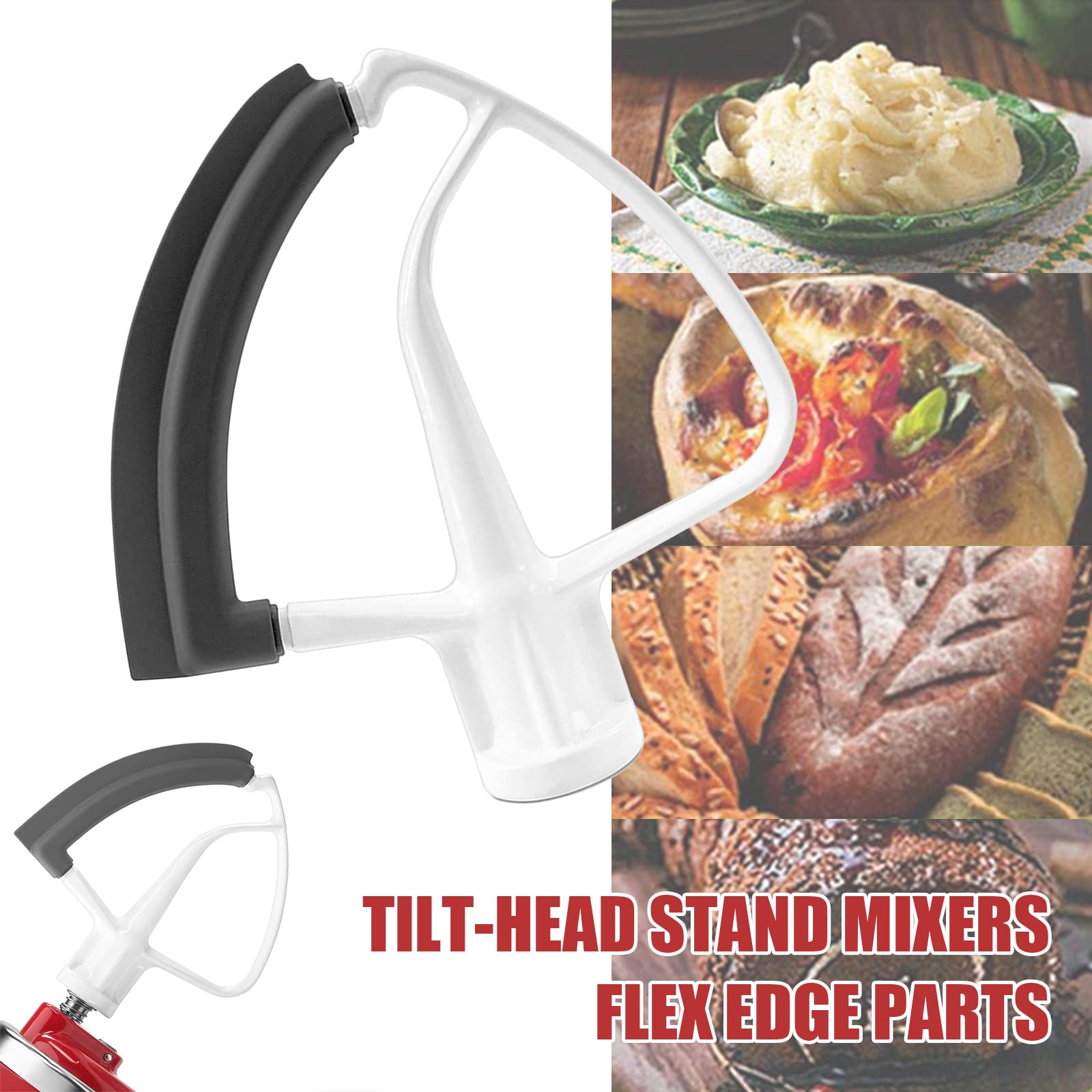 Giętka łopatka do mieszania dla Kitchen-Aid na 4-5 litrów mis, giętka łopatka z powłoką nieprzywierającą dla Kitchen-Aid Akcesoria do robota kuchennego