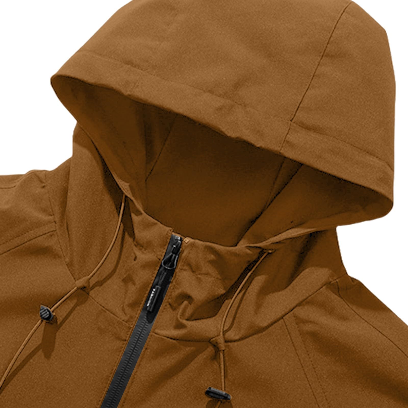 Chubasquero para hombre con capucha, ligero, transpirable, chaqueta de senderismo, chaqueta de senderismo monocolor, chaqueta softshell, chaqueta de trekking, chaqueta de montaña para camping