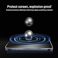 Vista 4 de Ailun Paquete de 3 protectores de pantalla de privacidad para iPhone 15 Plus [6.7 pulgadas] + 3 protectores de lente de cámara con marco