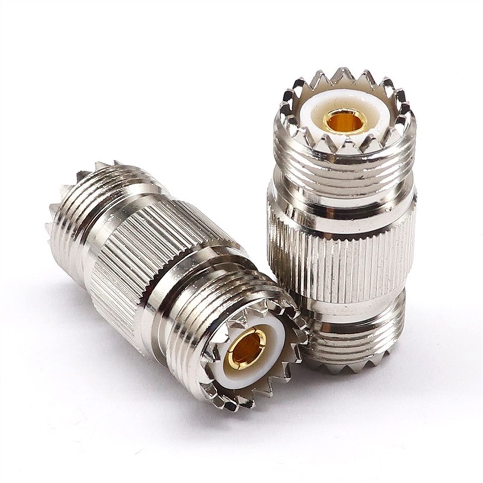 Conector UHF hembra a hembra con aguja de cobre para antenas de radio
