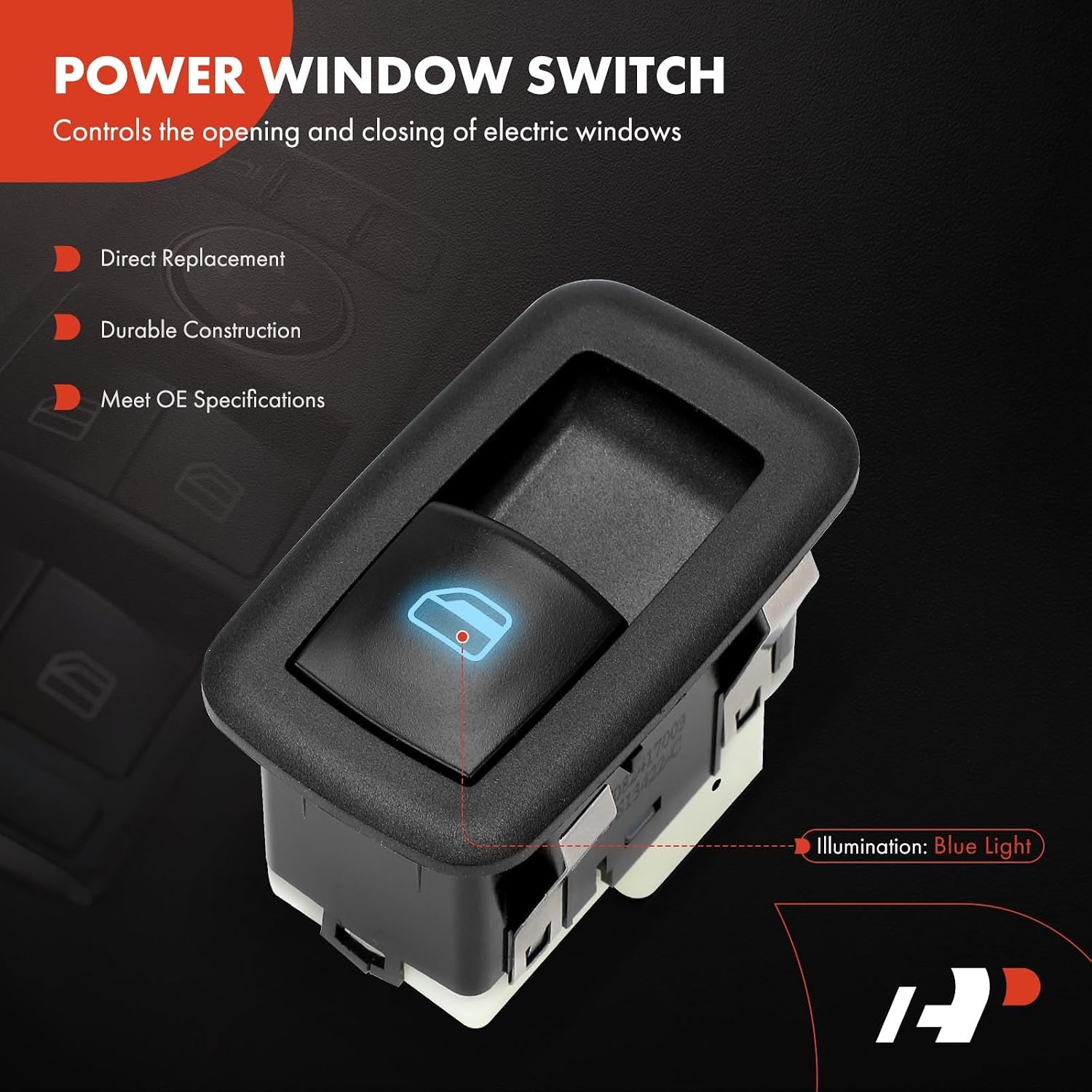 A-Premium Rear Side Power Window Switch | Compatible with Jeep WK2 Series Grand Cherokee 2014-2021 & Dodge Durango 2011-2024