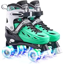 METROLLER Roller Skates for Girls Kids Boys Roller Skates Adjustable 4 Sizes for Beginners Kids Roller Skates with Light Up Wheels Adult Inline Skates for Women Men