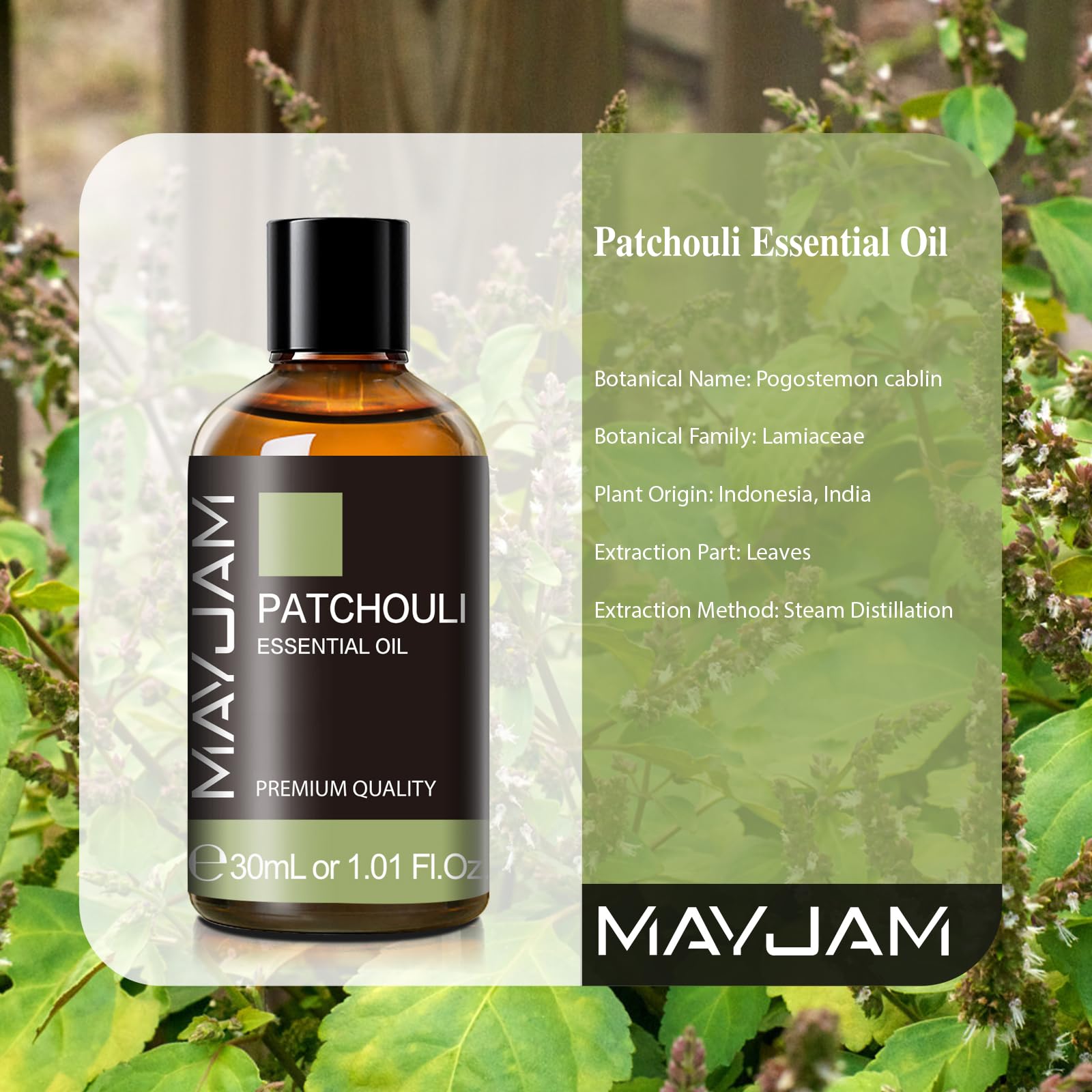 MAYJAM Aceite Esencial de Pachulí 30ml, Aceite de Pachulí para Difusor, Humidificador, Bricolaje, Hogar, Armarios — view 2