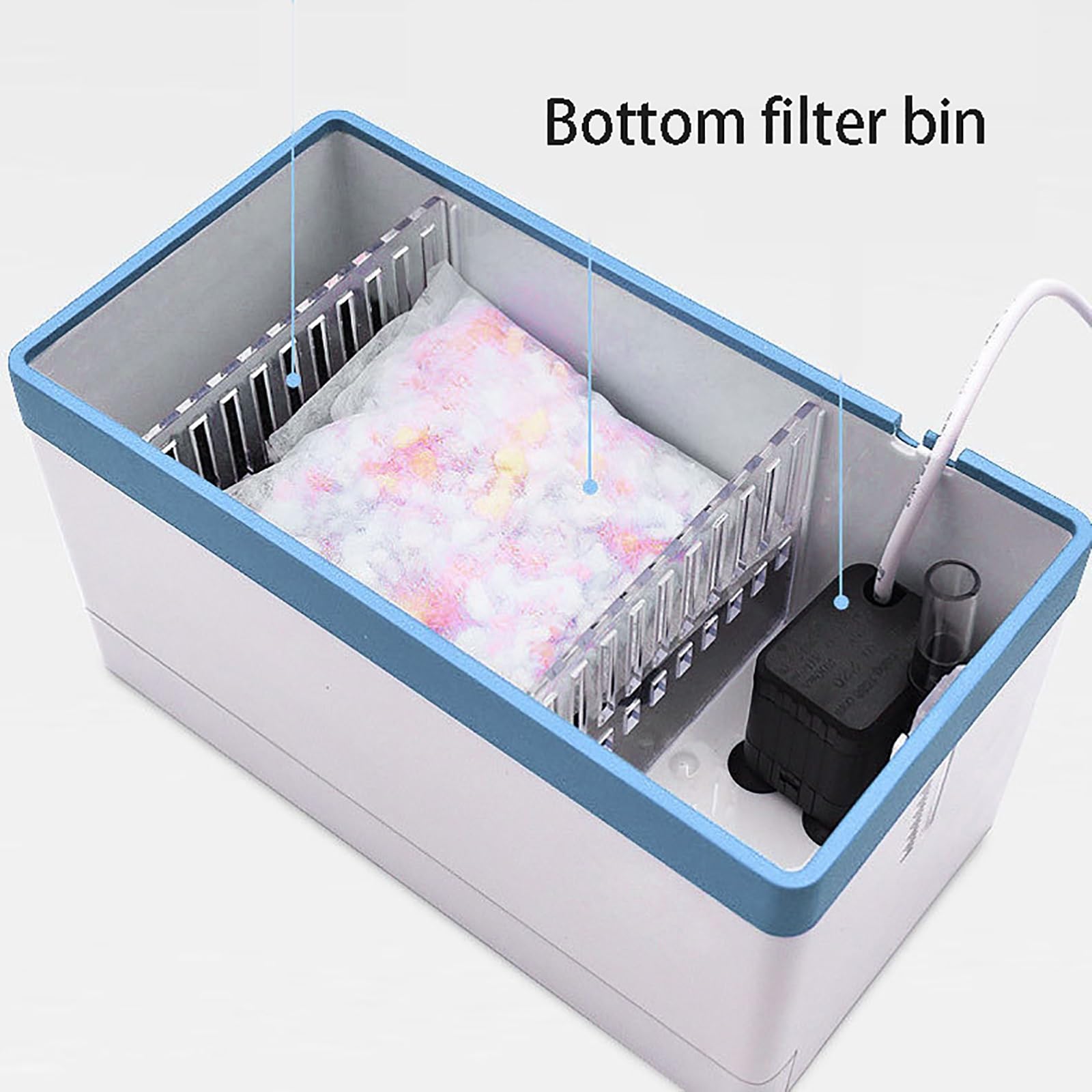 Mini Acuario de sobremesa, pecera con filtración e iluminación LED