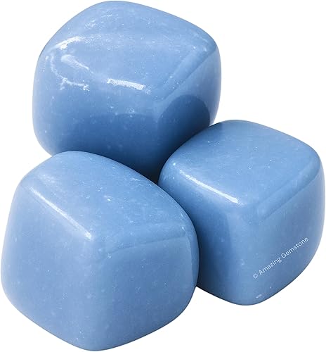 Miniatura 2 de Cristales de angelita y piedras curativas  piedras preciosas de angelita de 1 onza, piedras curativas naturales para el equilibrio energético,