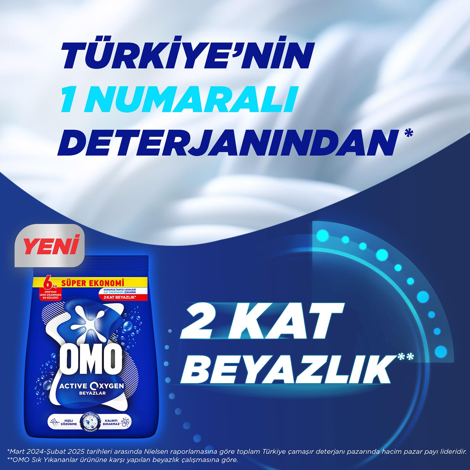 Omo Active Oxygen Beyazlar Toz Deterjanı 6 kg