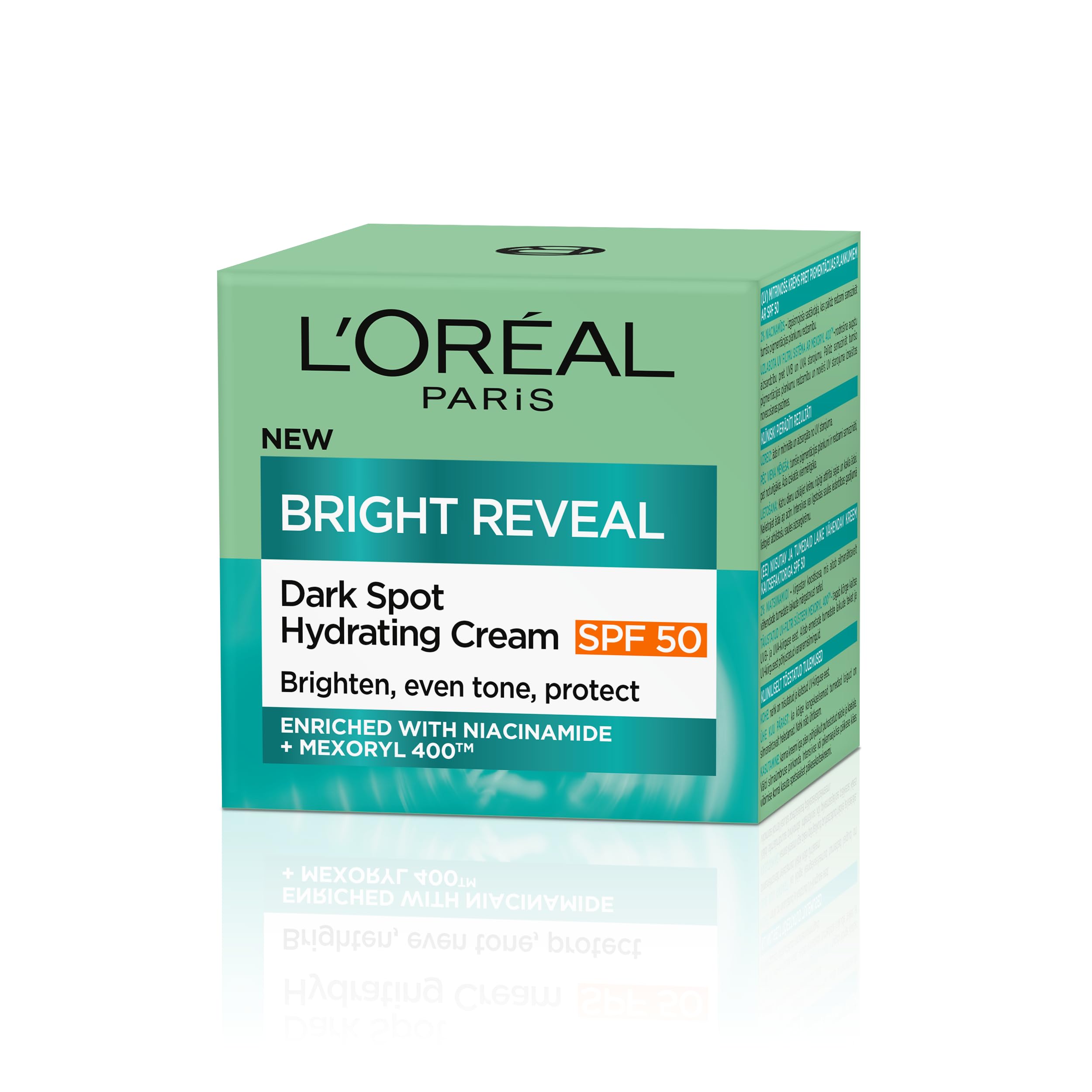 L'Oreal Paris Bright Reveal Nawilżający krem redukujący przebarwienia z SPF 50, 50 ml