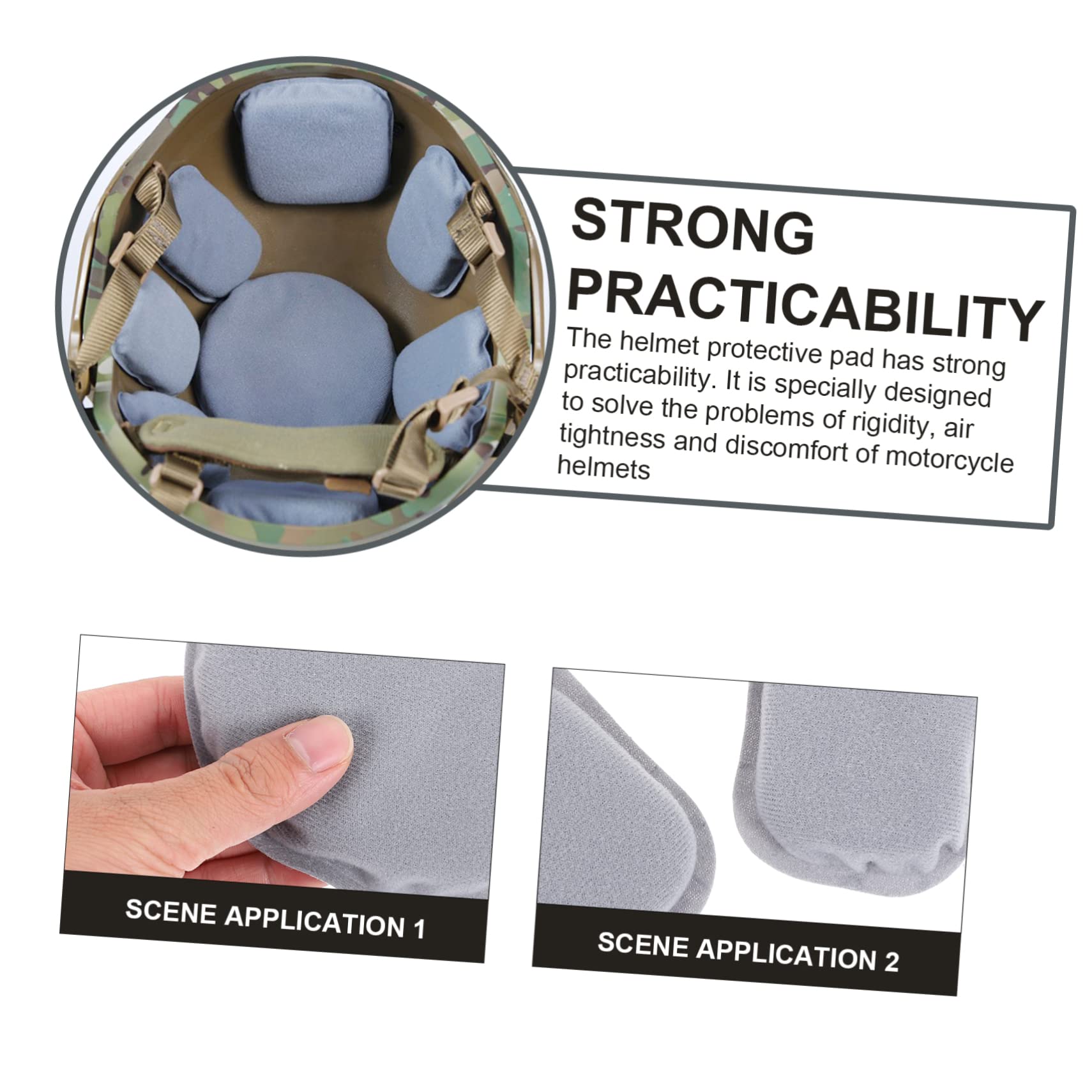 FOYTOKI Helmet Lining Pad Breathable Flexible Material for Use Comfortable Fit