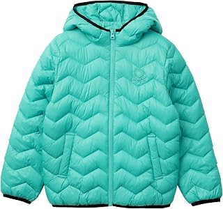 United Colors of Benetton Giubbotto 2TWDCN04V Giacca, Verde, 130 Bambino