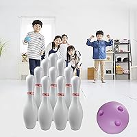 Vista 7 de Juego de bolos OceanWings para niños con bolas iluminadas, juego de bolos con 10 bolos y 2 bolas, juegos deportivos divertidos para nietos, niños