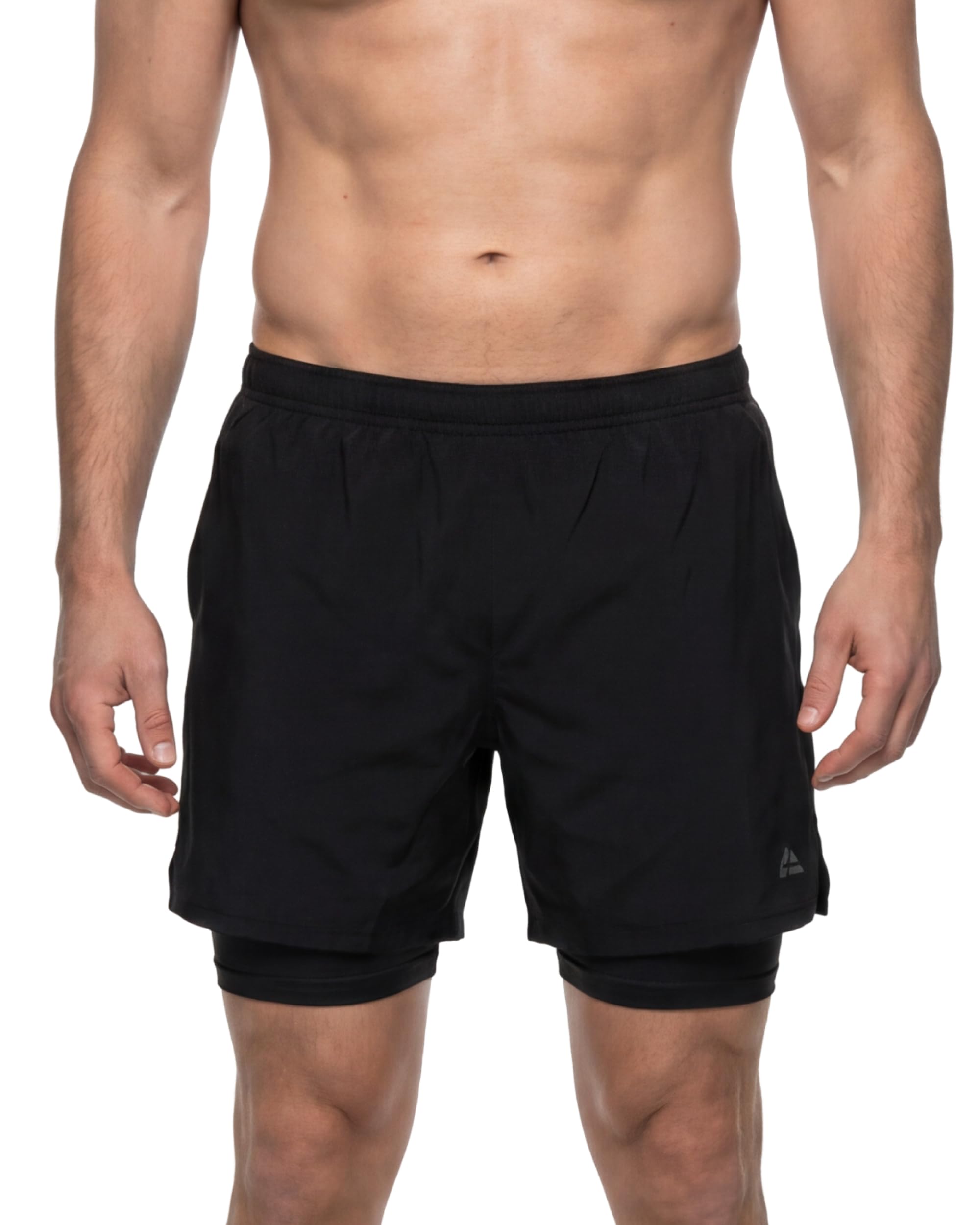 DANISH ENDURANCE Pantaloncini da Corsa Uomo, Fodera Interna di Supporto | Pantaloncini 2in1 da corsa, strato esterno leggero con fodera interna di supporto, tasche anti-rimbalzo, per corsa e palestra
