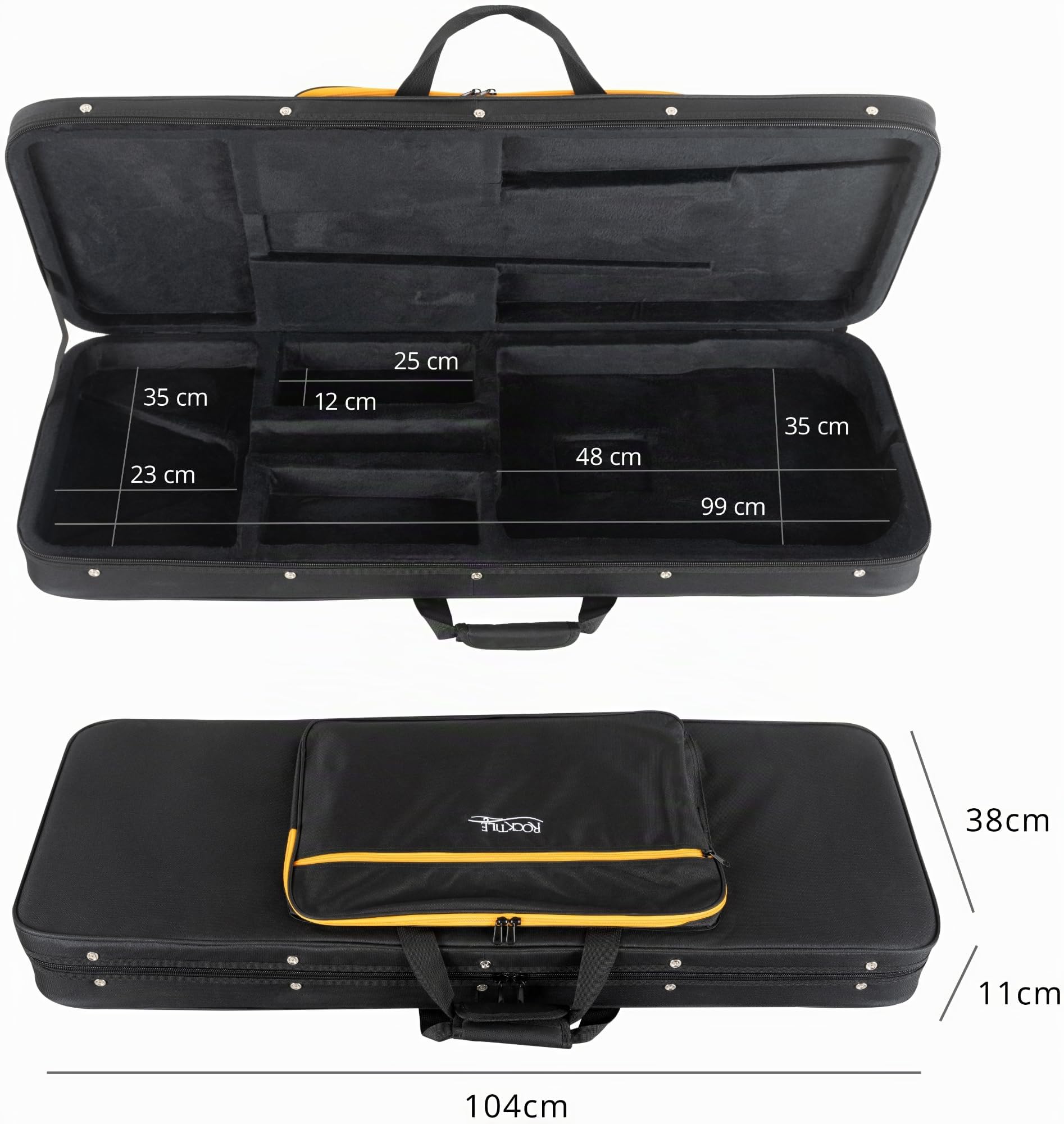 Rocktile EGSCR-1122BK Softcase Guitare Électrique - Étui léger maniable pour Toutes Les Guitares électriques courantes