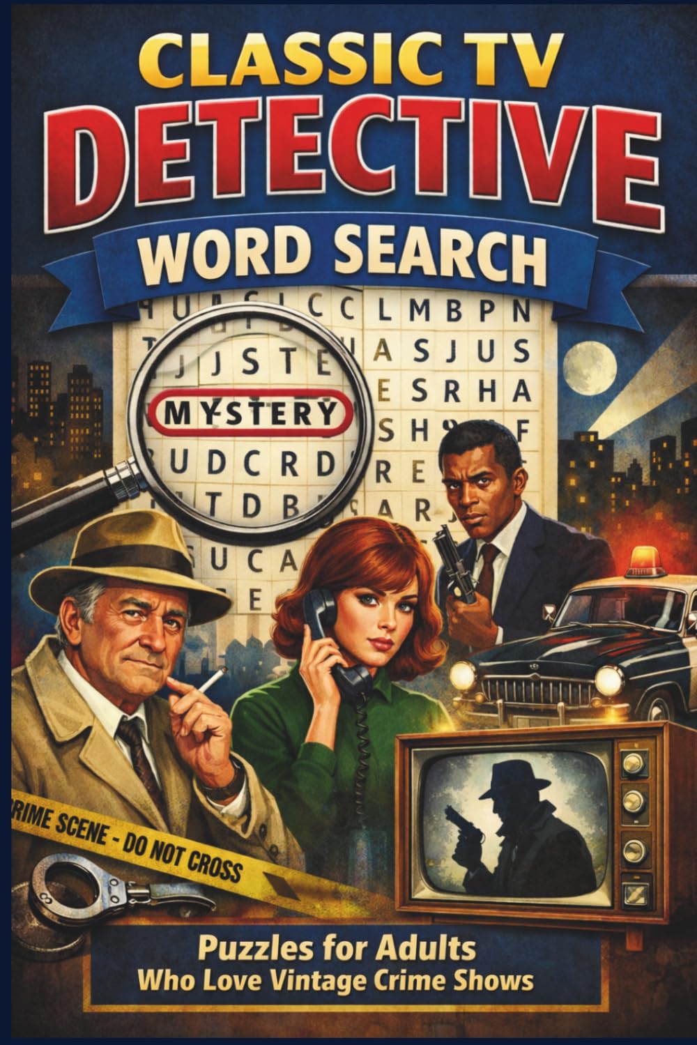Classic TV Detective Word Search: Puzzles for Adults Who Love Vintage Crime Shows
