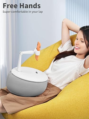 Miniatura 7 de SAIJI Soporte de almohada para teléfono celular para cama, soporte de teléfono de tableta ajustable de doble altura de 360 para trabajarajuste