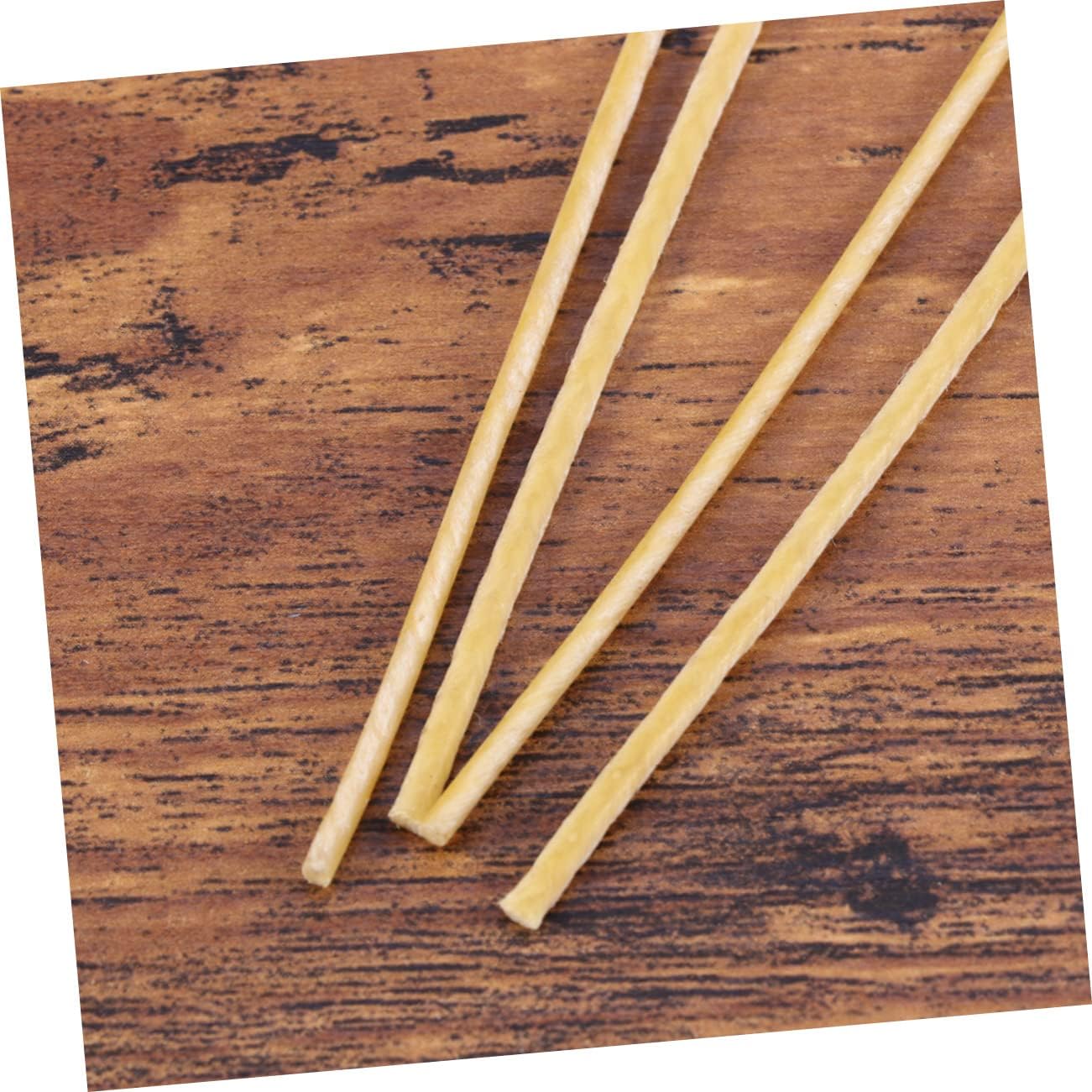 HOMSFOU 300pcs Candle Core Beeswax Low Smoke Twine Wicks Organic Tabbed Lato for Candle Making