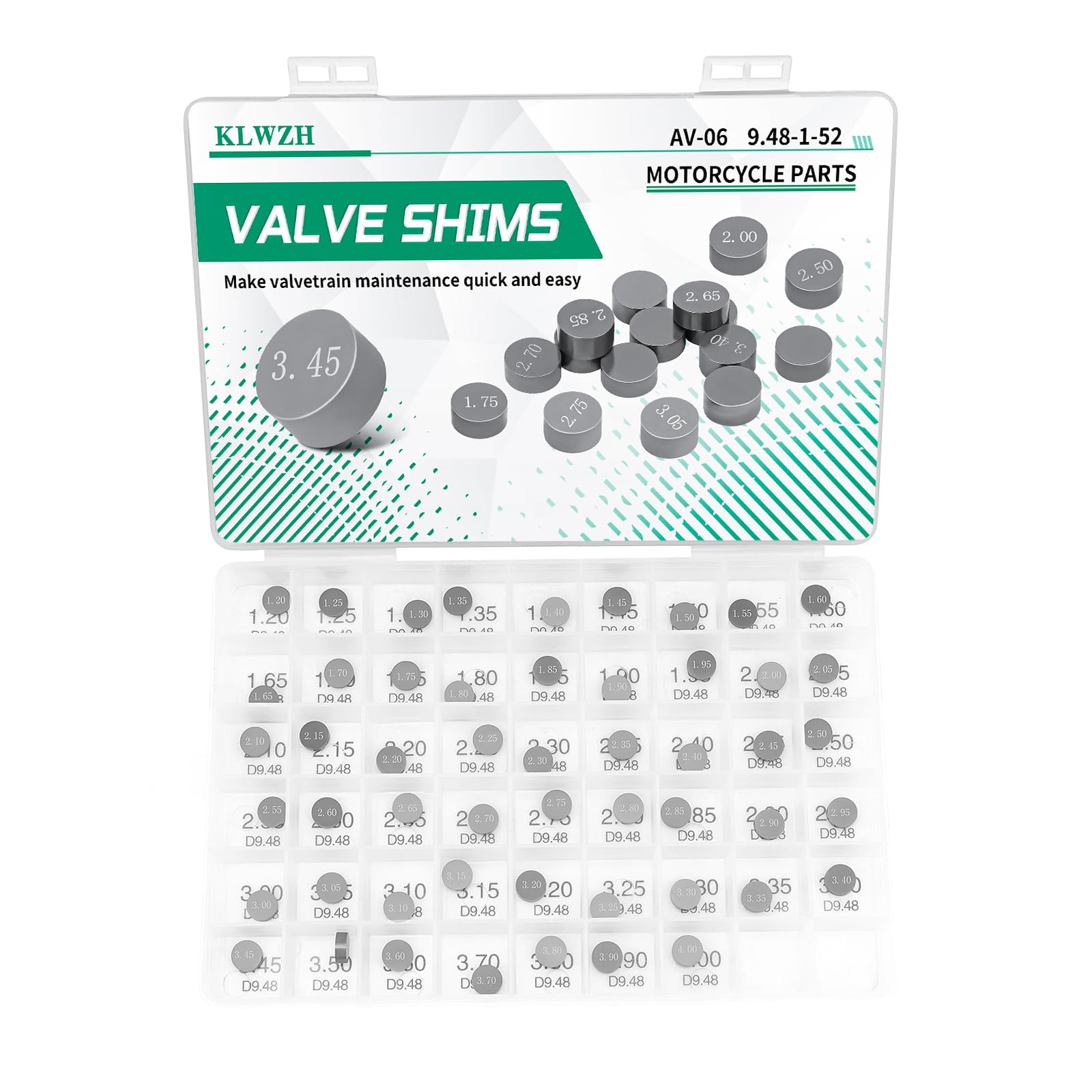 むこうぶち 1-48 セット Amazon.com: KLWZH 9.48mm Adjustable Valve Shim Kit 1.2-4mm Thick