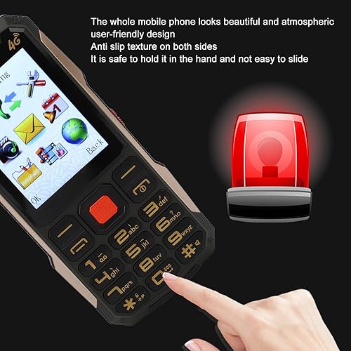 Miniatura 3 de Teléfono celular desbloqueado para personas mayores, pantalla clara, botones grandes, volumen, fácil teléfono móvil, compatible con SOS, linterna,
