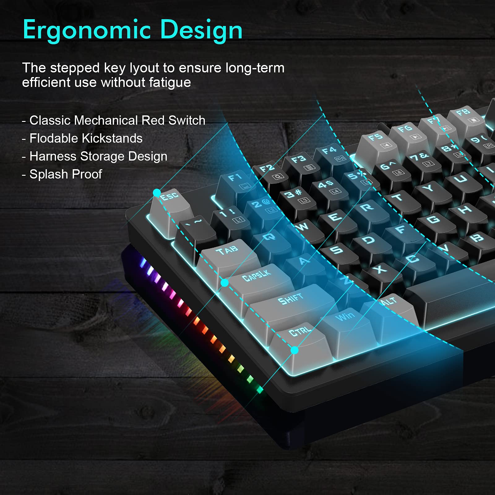 Buy Mechanical Keyboard, EYOOSO TKL Gaming Keyboard, Wired Mechanical