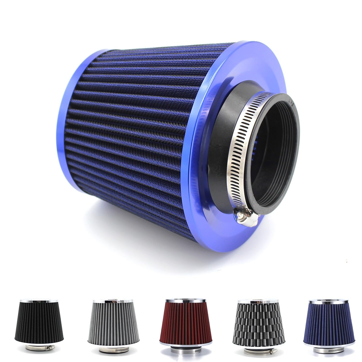 zestaw dolotu zimnego powietrza Adapter do filtra powietrza stożkowego zestaw dolotowy o wysokim przepływie zimne filtry samochodowe wyścigi 3 "3,5 4 76MM 89MM 101MM zestaw rur dolotu powietrza
