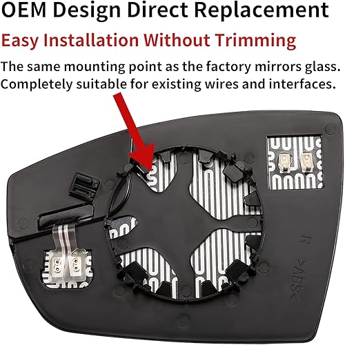 Miniatura 3 de LOIYLLEN Espejo lateral del pasajero de repuesto para Ford C-Max Hybrid 2013-2018, C-Max Energi 2013-2017, Escape 2013-2016, espejo retrovisor