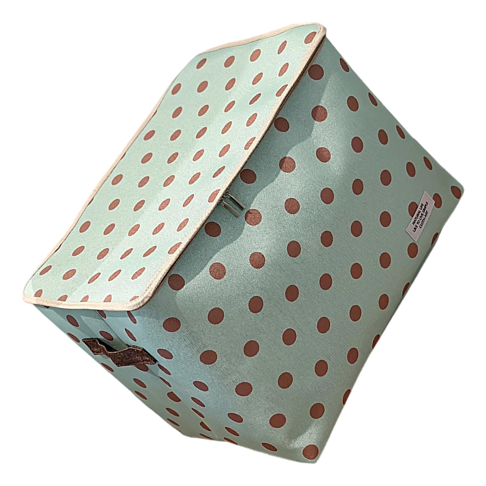 MCAOAL Foldable Fabric Storage Box with Covered Lid and Side Handles for Home Closet, Clothing, and Bedding Storage Needs Fabric Box Zippered Closet Organizers