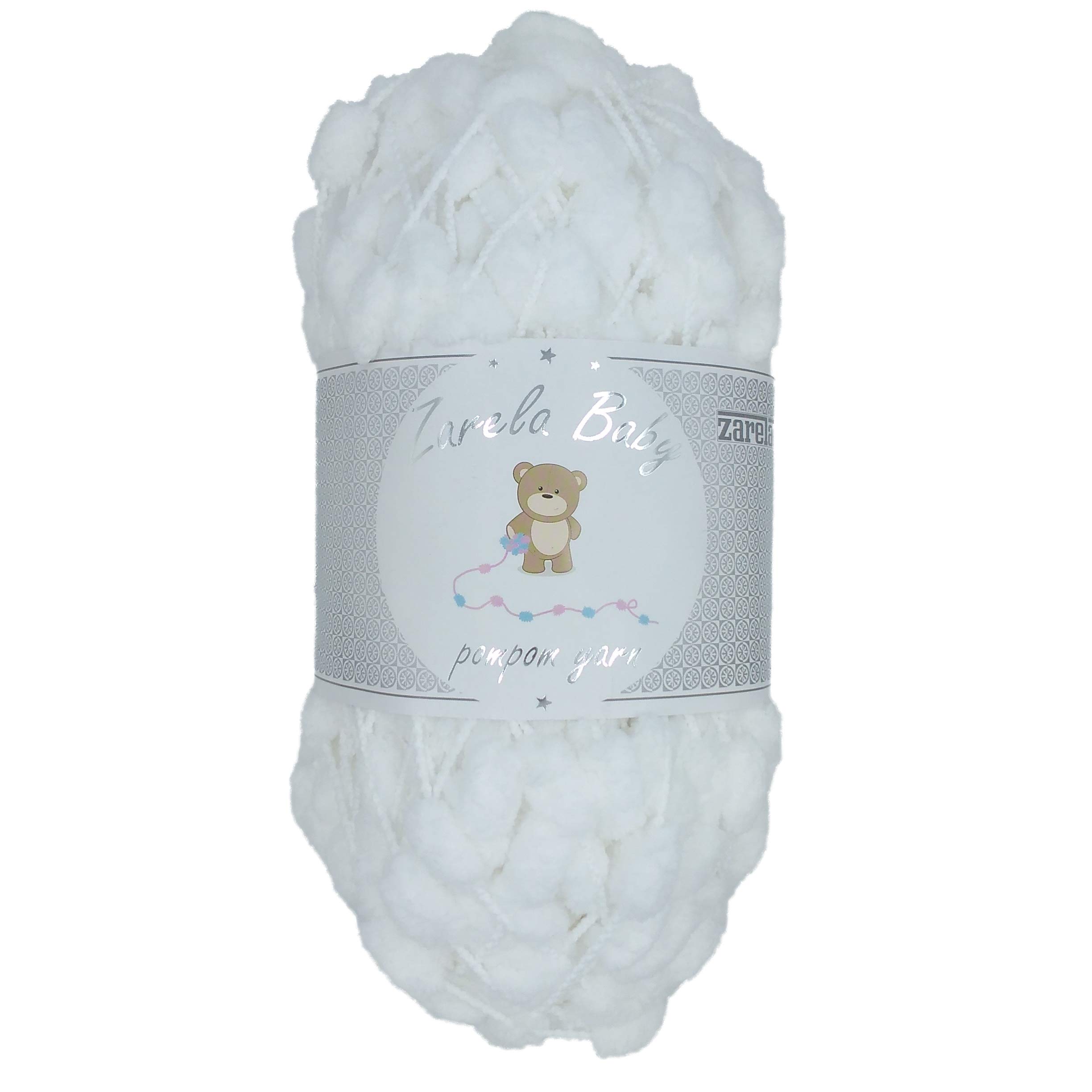 Zarela Baby Pom Pom Yarn Wool (01 White) โ image 1