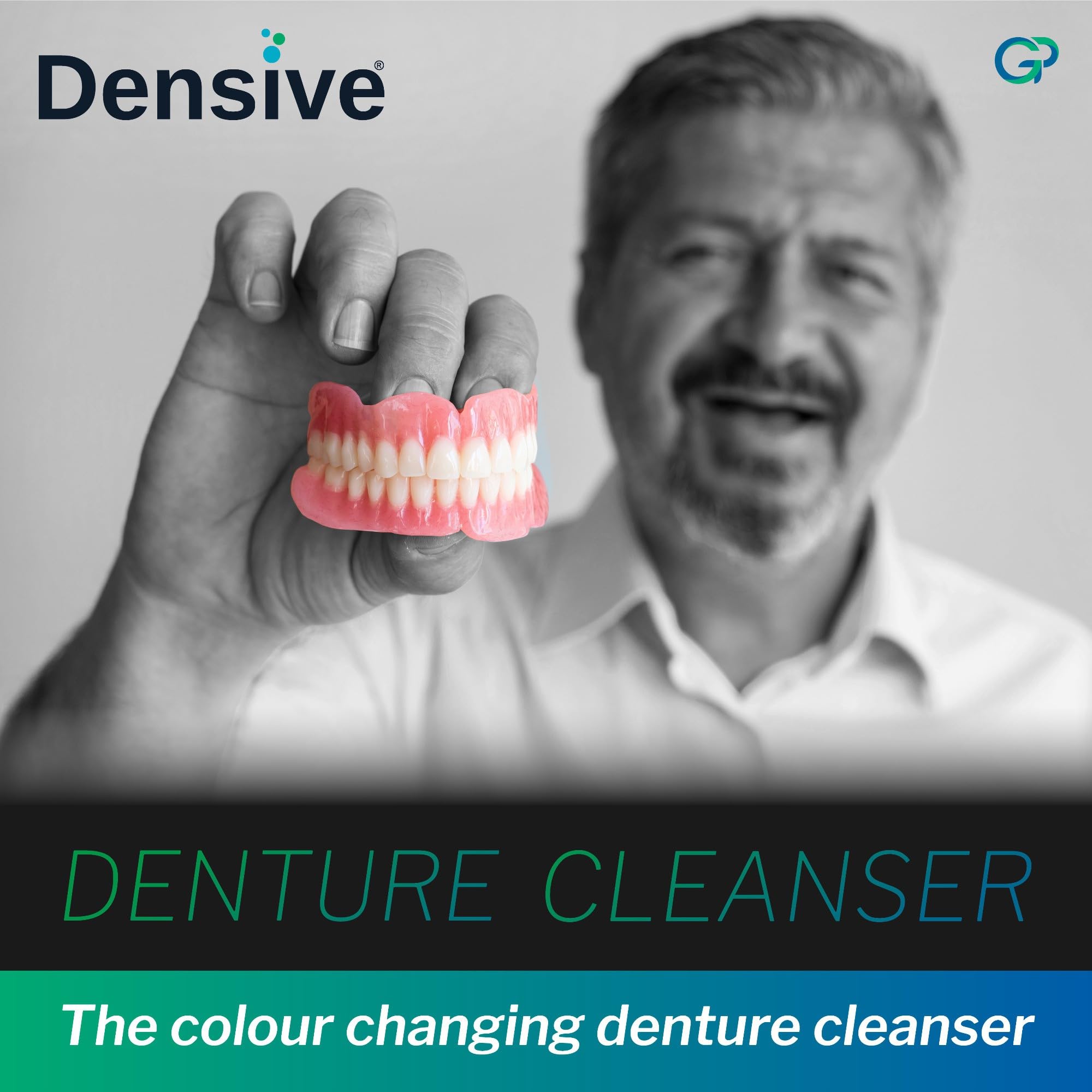 Densive Antimicrobial Denture Cleanser Tablets (90 Tablets) with Color-Changing Technology for Effective Cleaning and CASTUS Manual Denture Brush (pack of 1) (combo pack) 3