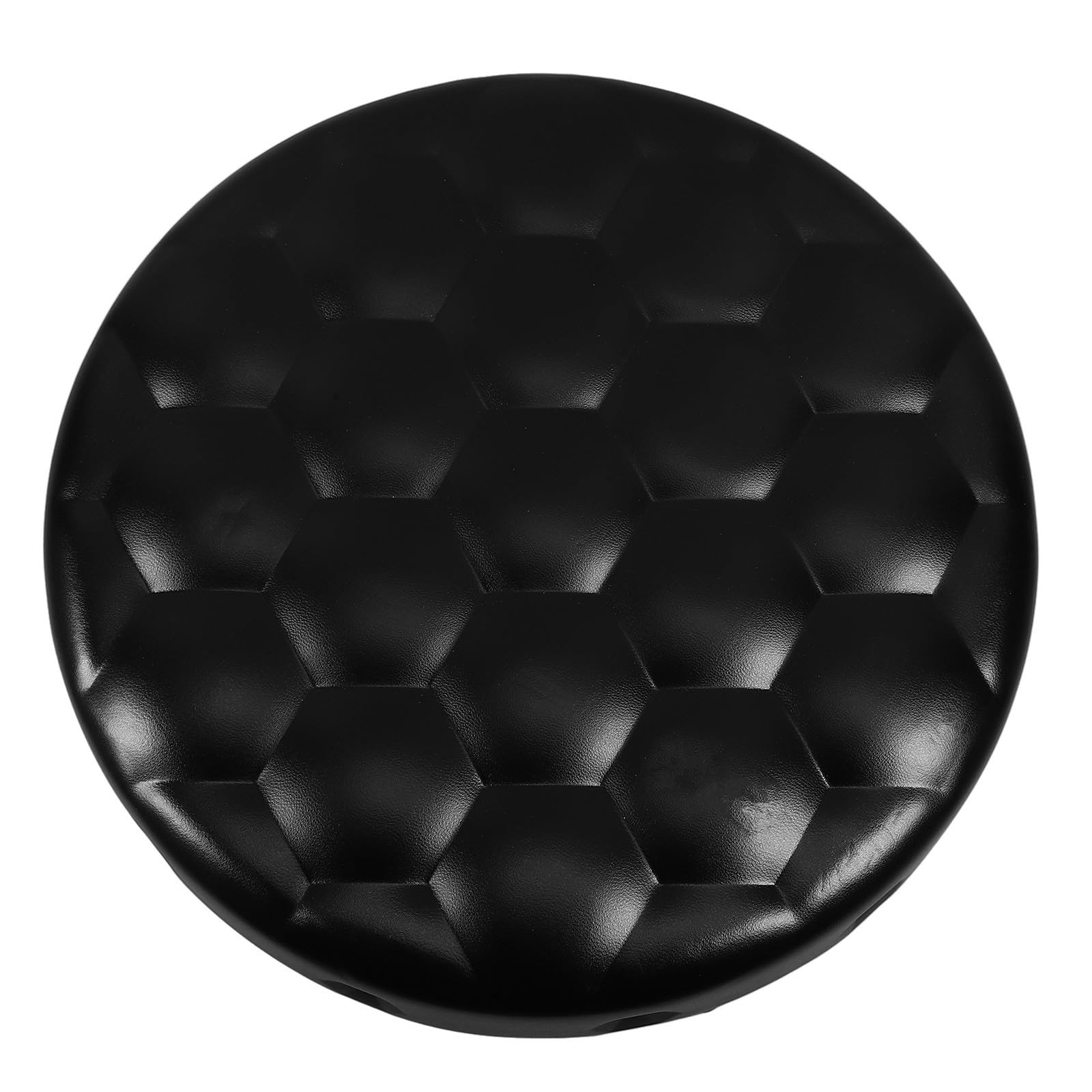 Chaise de bar en cuir artificiel noir avec coussin rond rembourré pour tabouret