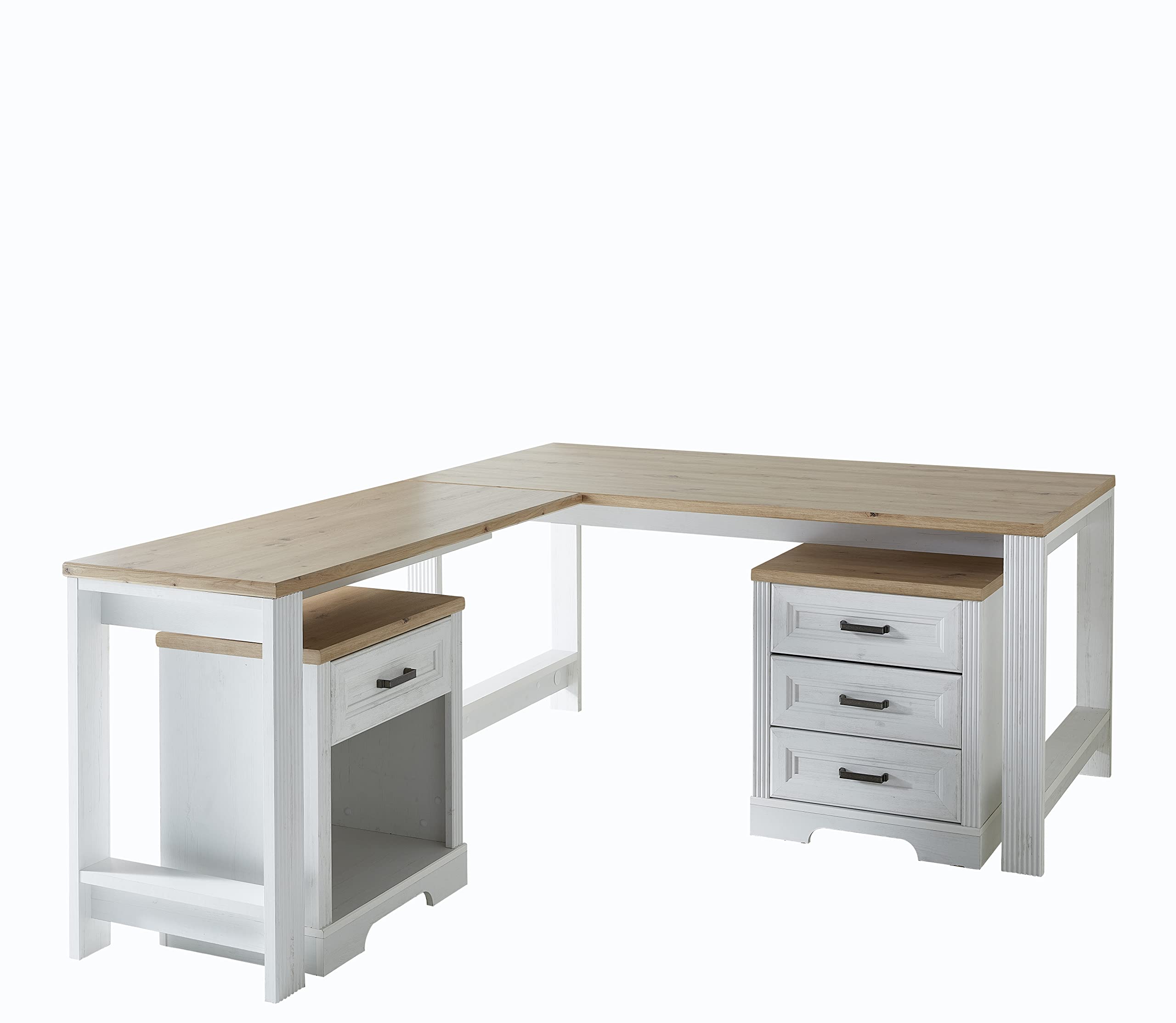 möbelando Büro-Set Arbeitszimmer Kombi Komplettset Büroprogramm Jillana VI (10-teilig)