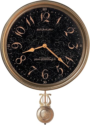 Howard Miller Reloj de pared nocturno Paris 620-449 Vintage y redondo con movimiento de cuarzo