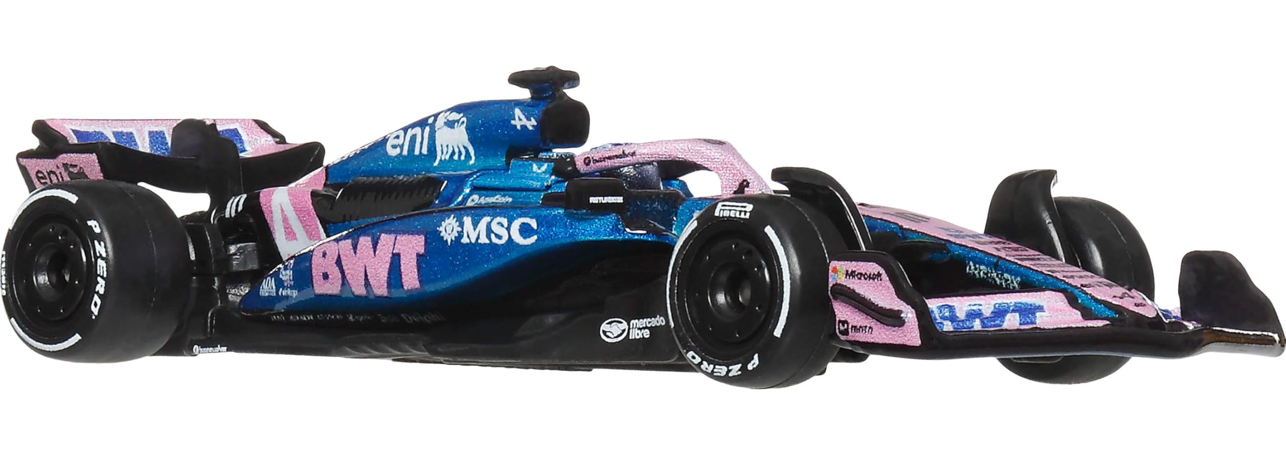 Hot Wheels Véhicules Formule 1 BWT Alpine – Pierre Gasly #10 en métal moulé à l’échelle 1/64 à Collectionner avec pneus Real Riders, carrosserie et châssis en métal, JKD82 - 5