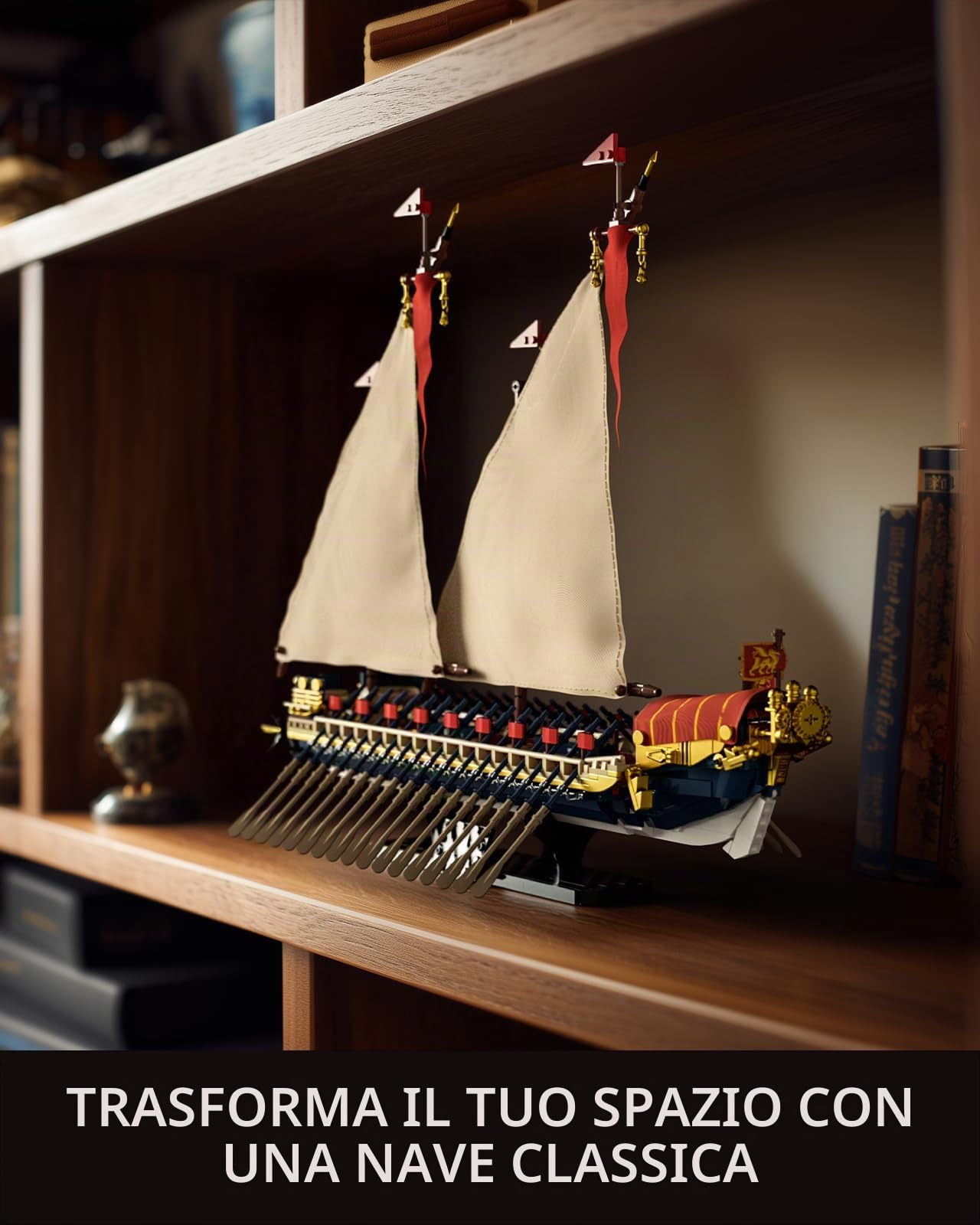 Nifeliz Kit di Costruzione della Nave a Vela Galea per Adulti, Modello di Nave Ammiraglia in Stile Galeazza per Esposizione e Collezione, Regalo per Appassionati di Navi (1.536 Pezzi, NF10338)