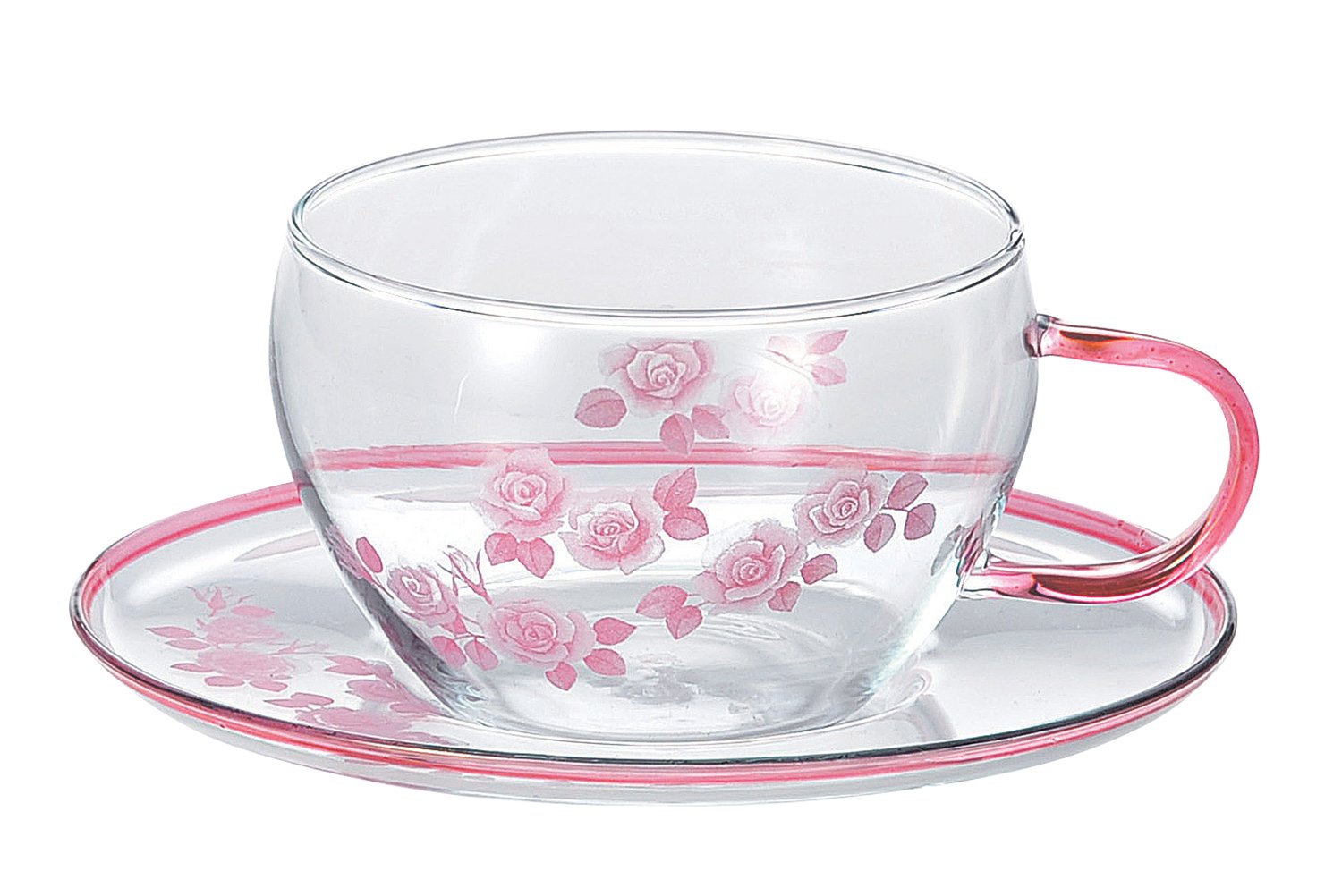 Amazon ガラスカップ&ソーサー・小 5個 クリア 耐熱ガラス 彩香 カップ＆ソーサー 通販