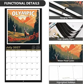 2027 Wall Calendar - National Parks 2027 Calendar, 12 x 24 (Open)