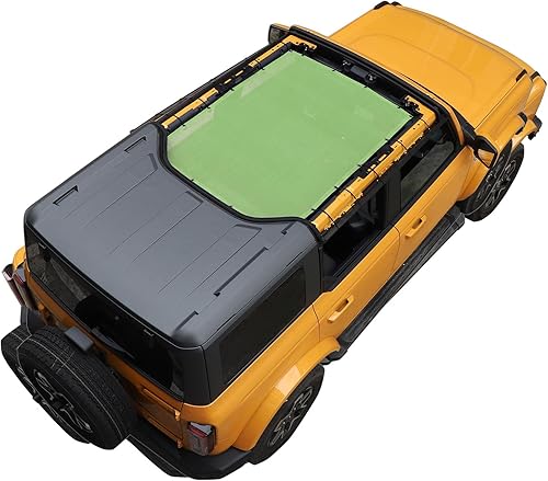 Vista 36 de JeCar Parasol de malla para el techo del bikini de longitud completa, accesorios exteriores para Ford Bronco de 4 puertas 2021 2022, color negro