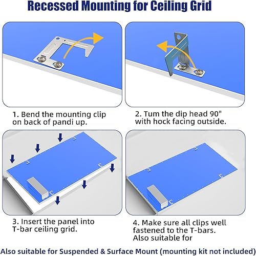 Miniatura 5 de Panel de luces LED de 2 x 4 pies, paquete de 2, 75 W, 7800 lúmenes, luz diurna de 5000 K, color blanco, 2 x 4 pies, certificación ETL, 0-10 V,