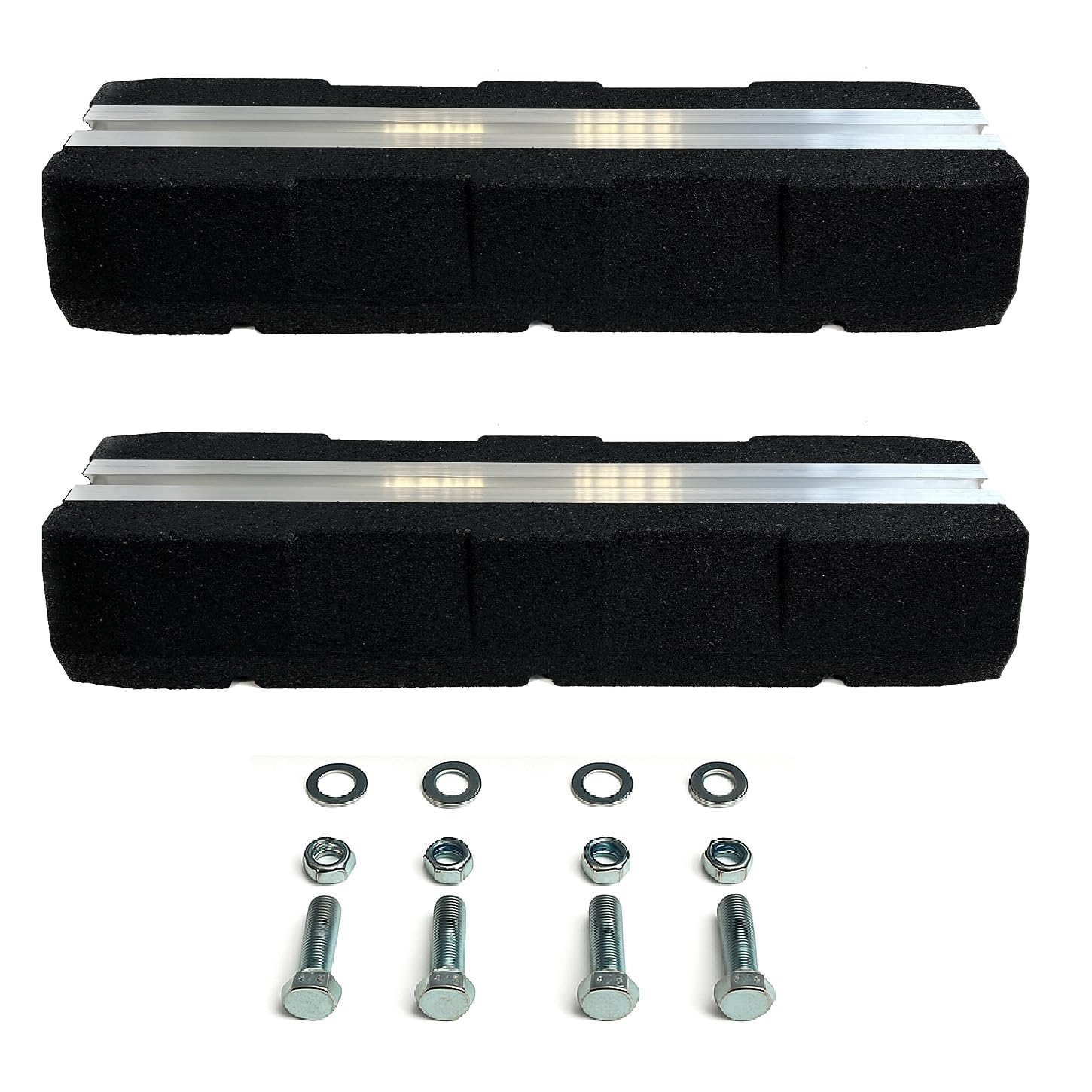 Dämpfungssockel Set 2 Stück 2x600 mm für Wärmepumpen | Tragkraft 600 kg | Antivibrationsfüße | Montagesockel | Gummi Aufstellblocke | Bodenkonsole fur Klimaanlagen | Aufstellbalken