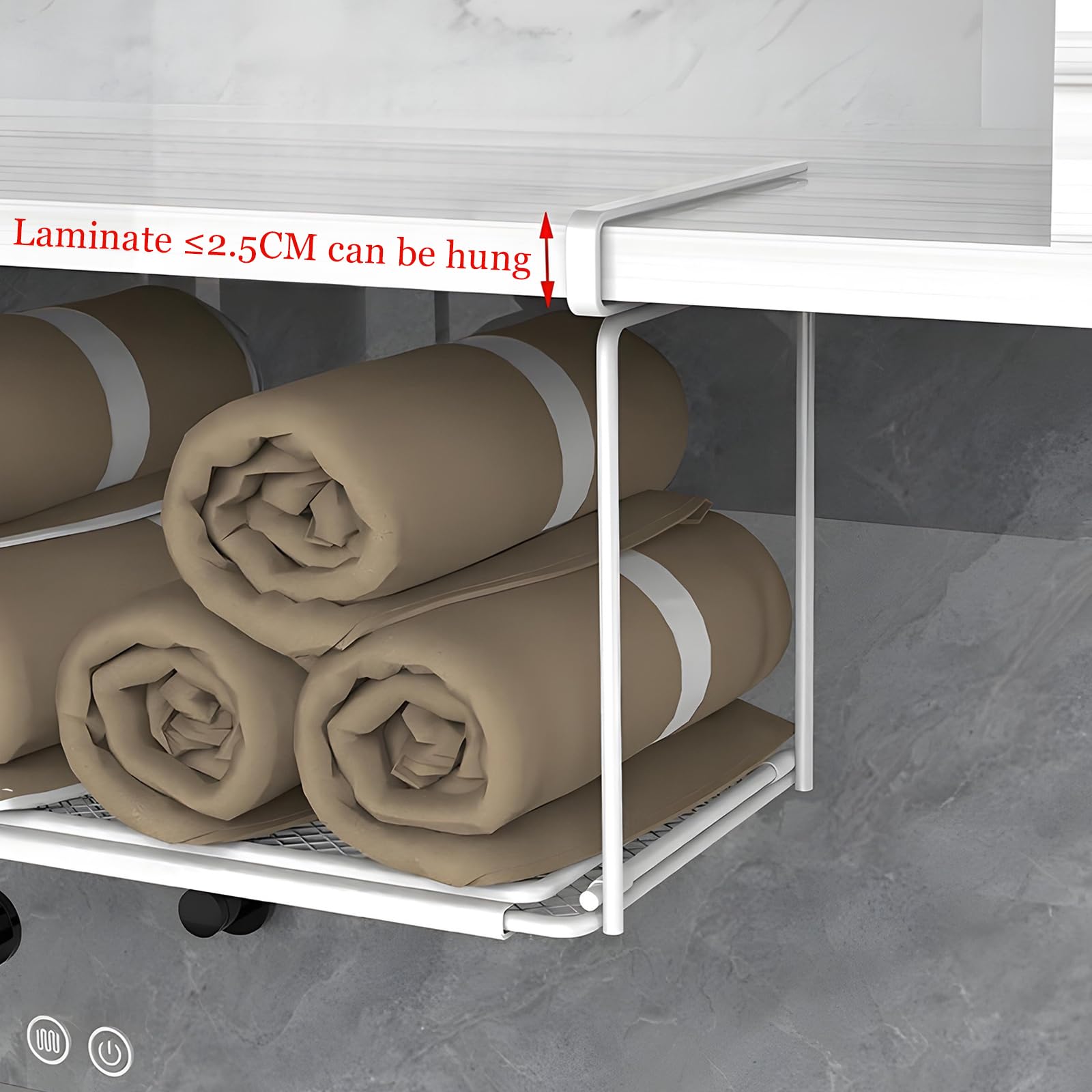 Cesto portaoggetti estensibile sotto mensola cesto sotto ripiano organizer dispensa multifunzionale,per la cucina Cestello Sottoripiano Cesto Portaoggetti da Appendere