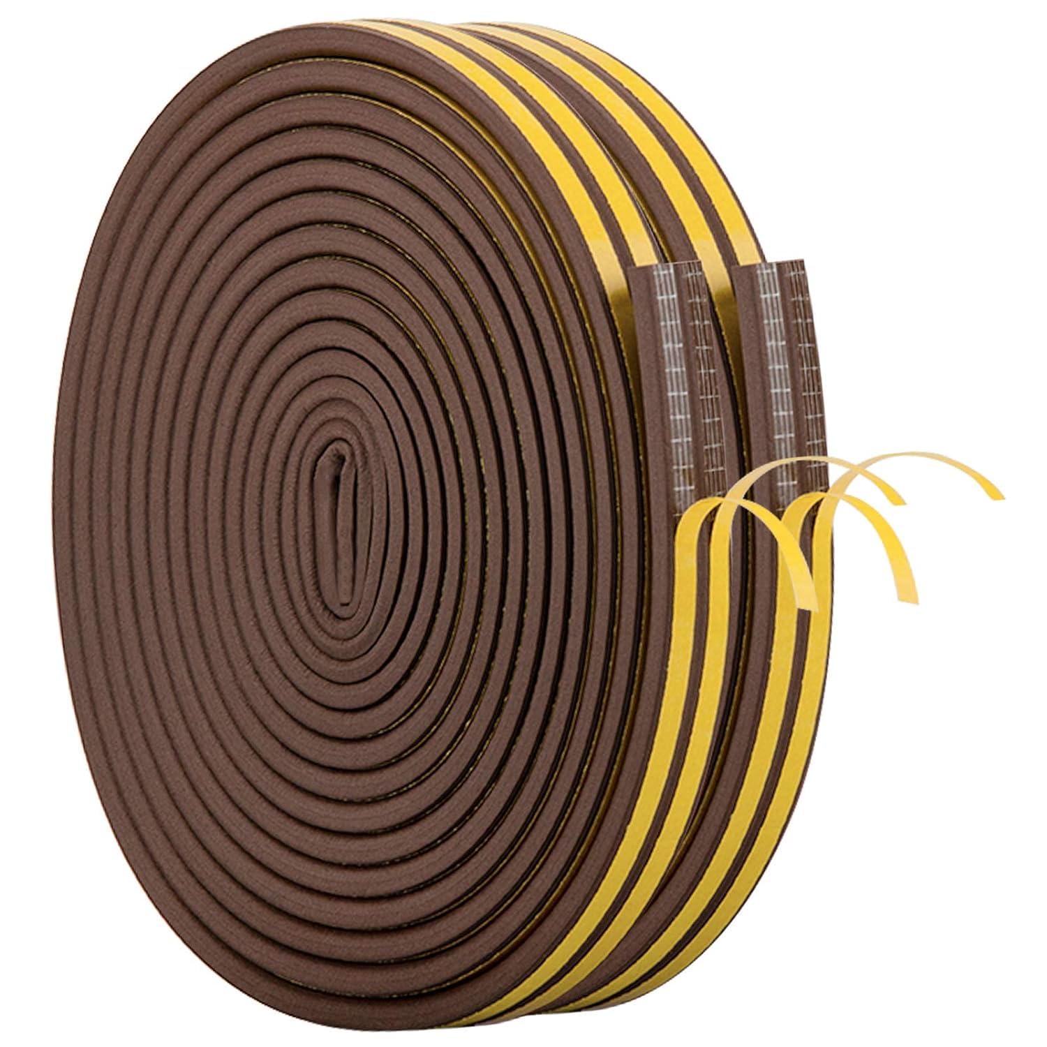 Akshved Door Weather Stripping,Insulation Seal Strip for Doors and Windows,Self-adhisive Foam Door Seal Strip,Soundproof Seal Weather Strip Gap Blocker Epdm,Total 12M Long(33Ft/9m Each,Brown)(2-Pack) (B0CRBB1DHJ) Amazon Price History, Amazon Price Tracker