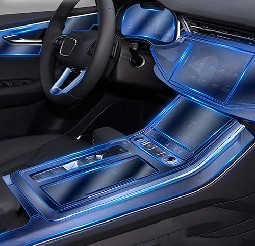 JCAKES Película protectora transparente de TPU para consola central de automóvil, película de reparación antiarañazos, accesorios para Audi Q7 Q8
