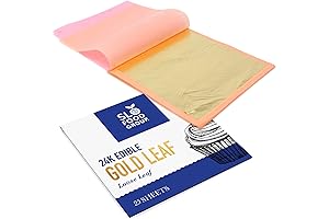Slofoodgroup - 24 Karat Edible Gold Leaf Loose Sheets For an Opulent Culinary Experience