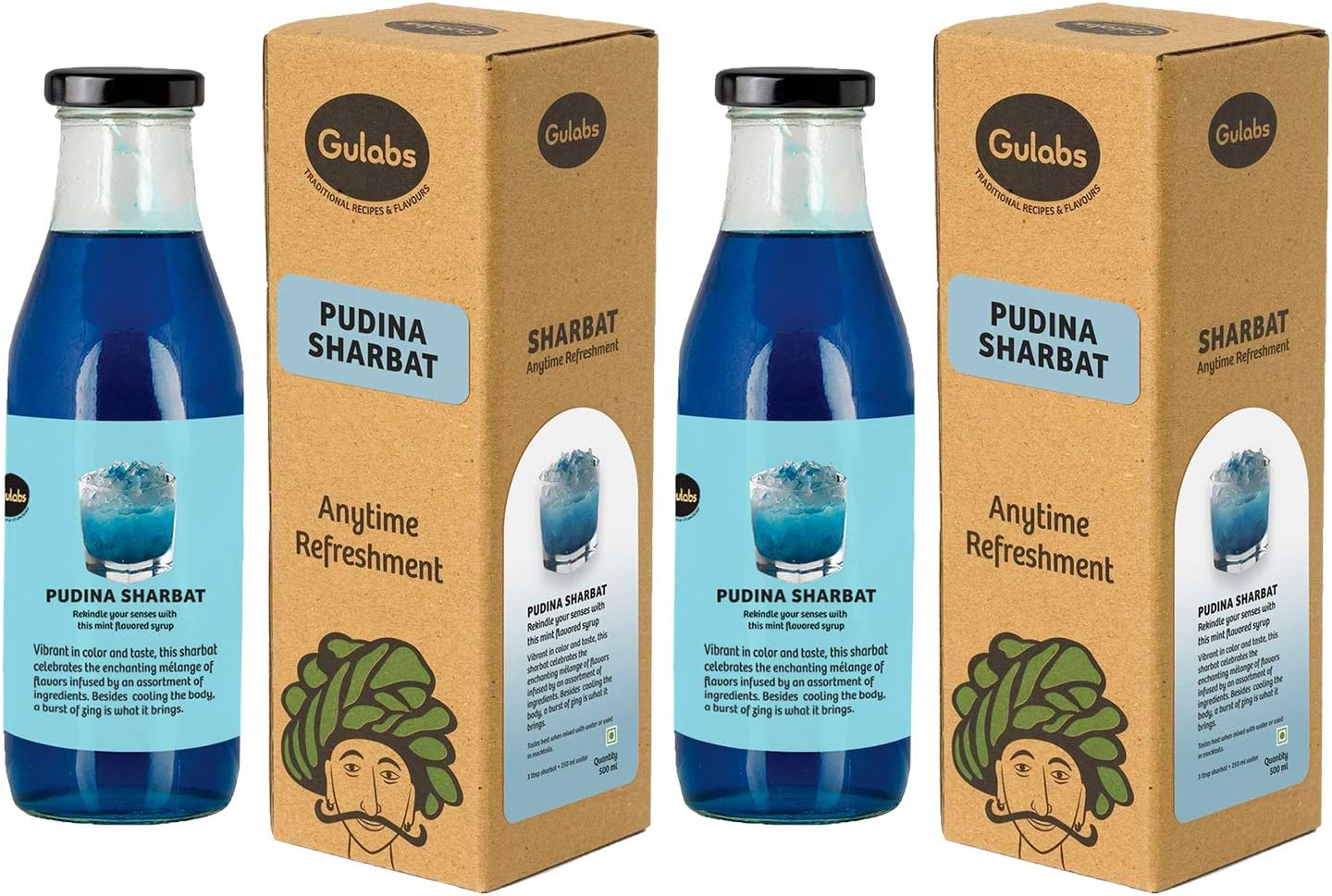 Gulabs Pudina Lemon Syrup Mint Syrup, 500 ml