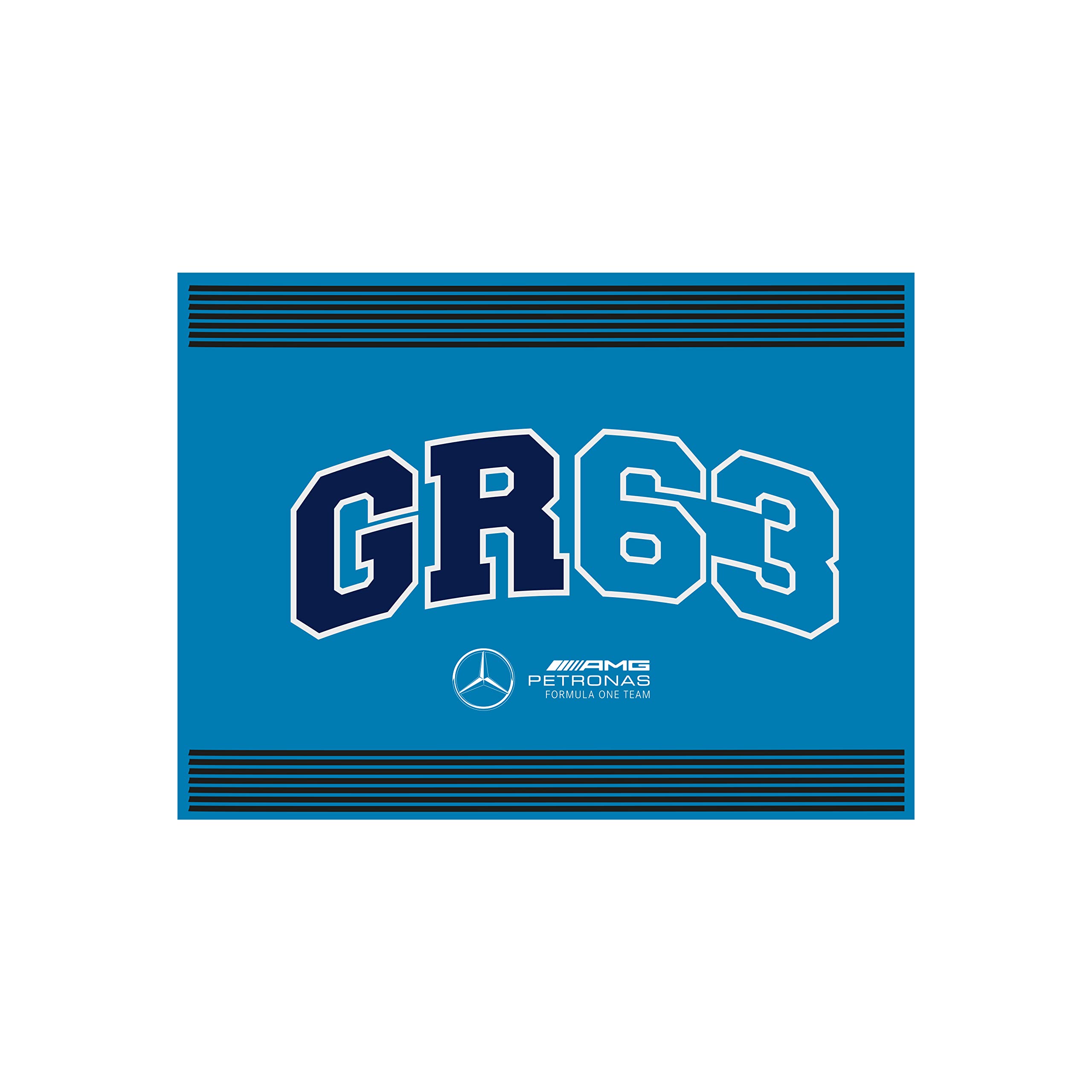 Drapeau George Russell Mercedes AMG Petronas bleu 90x120 CM, le cadeau idéal pour fan de F1