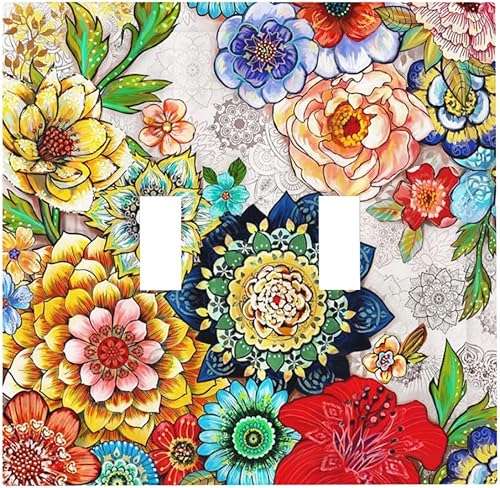 Miniatura 181 de Placa de pared dúplex de receptáculo de dispositivo de 1 gang de madera envejecida blanca gris con veta de tablón, cubierta de enchufe eléctrico de