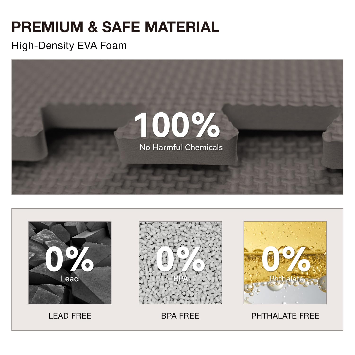 AIRHOP Set da 18 Pezzi Tappeto Palestra Puzzle in EVA ad Alta Densità, Ammortizzante e Antiscivolo, Ideali per Fitness, Yoga e Sport, Perfetti per Home Gym e per il Pavimento della Palestra, 30x30 cm