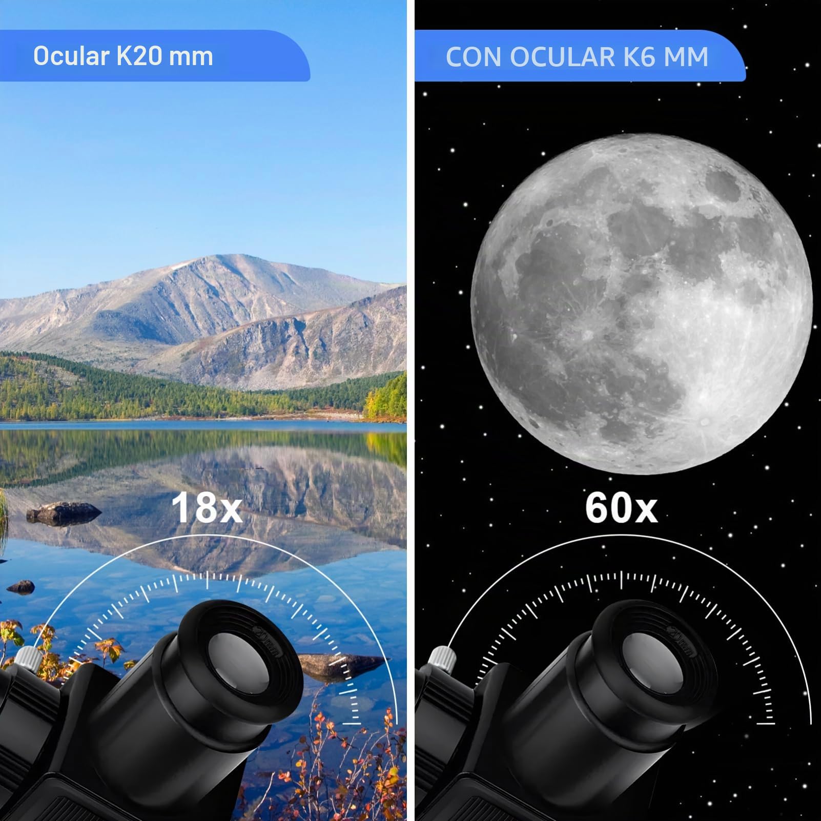 Balacoo Telescopio Astronómico Refractor para Adultos con Trípode Ajustable de Aleación de Aluminio y Diseño Portátil, Adecuado para Observación de Estrellas al Aire