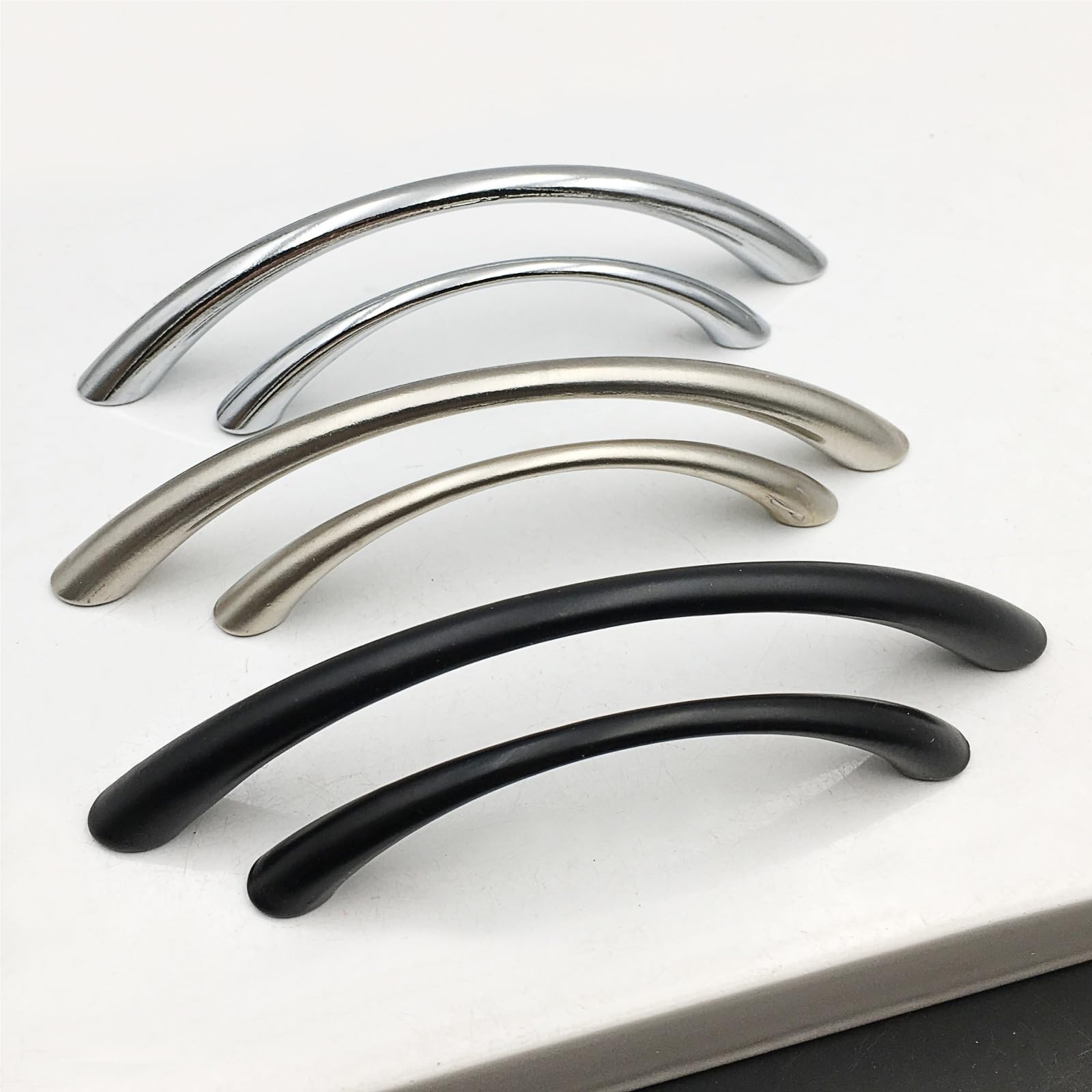 Paquete de 4 tiradores dorados cepillados para cajones de cocina, 64/96/128 mm, accesorios de armario y baño, accesorios modernos para muebles, fácil instalación
