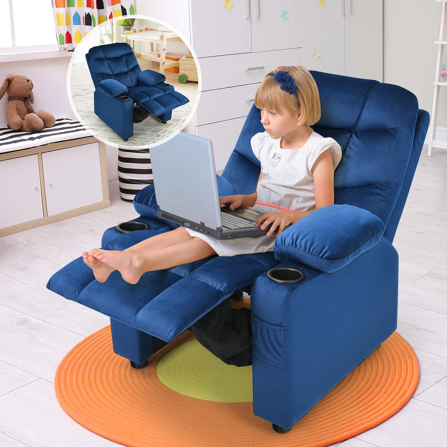 Buy Costzon Kids Recliner Chair With Cup Holder Buy Costzon Kids Recliner Chair With Cup Holder